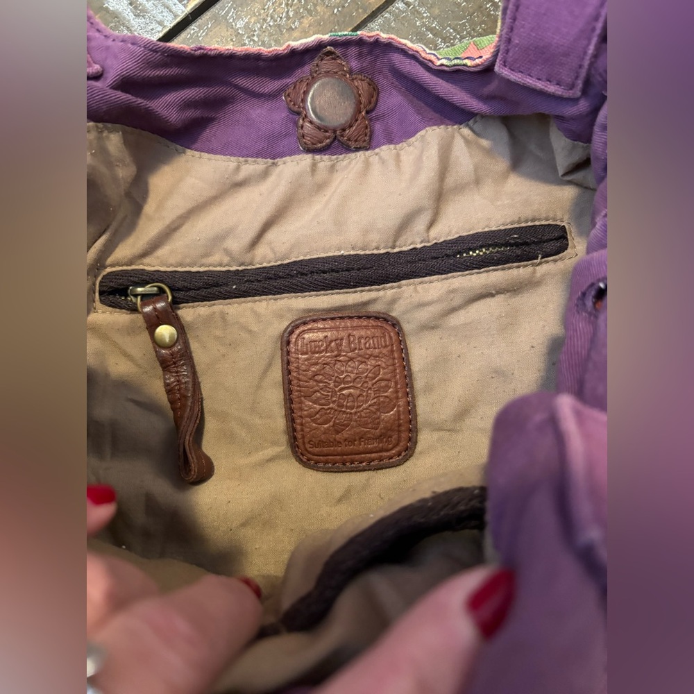 Lucky Brand Purple and Pink Floral Shoulder Bag - Picture 5 of 11